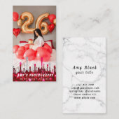 スナップ特殊モーメント誕生日写真 名刺 (正面/裏面)