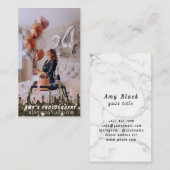 スナップ特殊モーメント誕生日写真 名刺 (正面/裏面)