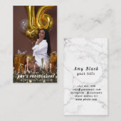 スナップ特殊モーメント誕生日写真 名刺 (正面/裏面)