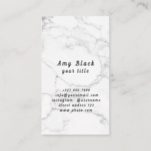 スナップ特殊モーメント誕生日写真 名刺 (裏面)