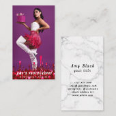 スナップ特殊モーメント誕生日写真 名刺 (正面/裏面)