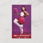 スナップ特殊モーメント誕生日写真 名刺 (正面)