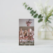 スナップ特殊モーメント誕生日写真 名刺 (スタンド正面)