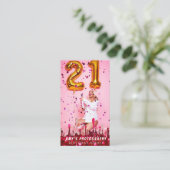 スナップ特殊モーメント誕生日写真 名刺 (スタンド正面)