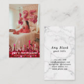 スナップ特殊モーメント誕生日写真 名刺 (正面/裏面)