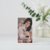 スナップ特殊モーメント誕生日写真 名刺 (スタンド正面)