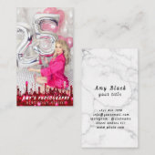 スナップ特殊モーメント誕生日写真 名刺 (正面/裏面)