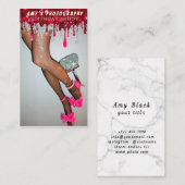 スナップ特殊モーメント誕生日写真 名刺 (正面/裏面)