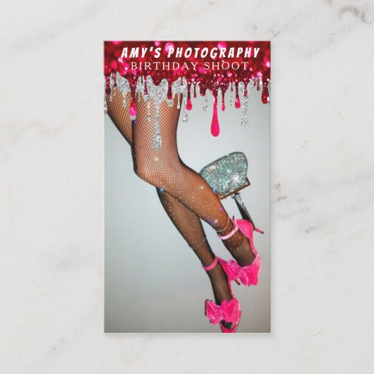 スナップ特殊モーメント誕生日写真 名刺 (正面)