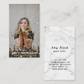 スナップ特殊モーメント誕生日写真 名刺 (正面/裏面)