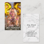 スナップ特殊モーメント誕生日写真 名刺 (正面/裏面)