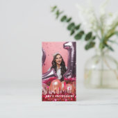 スナップ特殊モーメント誕生日写真 名刺 (スタンド正面)