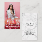 スナップ特殊モーメント誕生日写真 名刺 (正面/裏面)