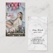 スナップ特殊モーメント誕生日写真 名刺 (正面/裏面)