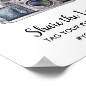 スナップ！バイタージカラーカメ結婚ラのサイン ポスター (角)