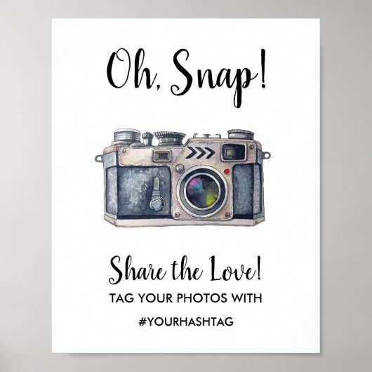 スナップ！バイタージカラーカメ結婚ラのサイン ポスター (正面)