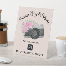 スナップ、ラベル、共有Instagramソーシャルメディア 台座サイン