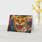 スナリングタイガー星雲グリーティングカード カード (黄色い花)