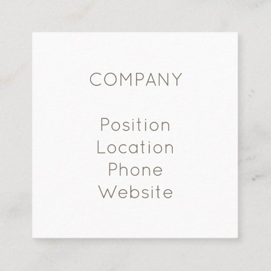 スナンケキンタウペアニマルプリントデザイナーオフィス スクエア名刺 (裏面)