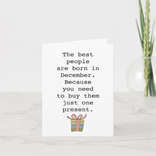 スナーキーおもしろいクリスマス12月誕生日 カード (正面)