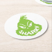 スナーキーグインチ |ザグインチ顔 ラウンドペーパーコースター (アングル)