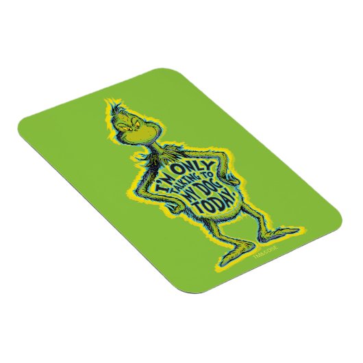 スナーキーグインチ |私おもしろいは私の犬Tとだけ話している マグネット (右側)