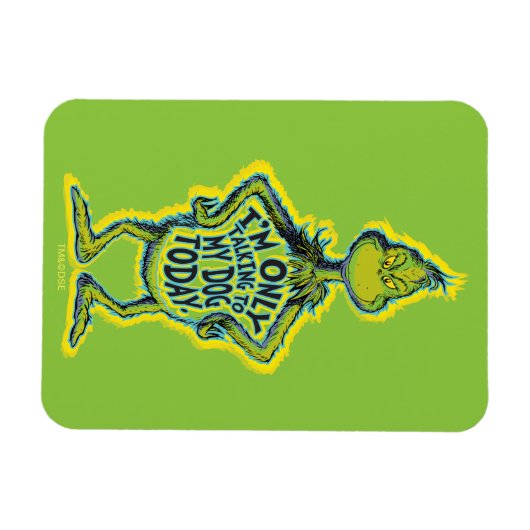 スナーキーグインチ |私おもしろいは私の犬Tとだけ話している マグネット (横)