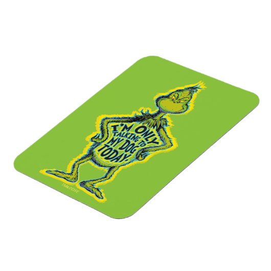 スナーキーグインチ |私おもしろいは私の犬Tとだけ話している マグネット (左側)