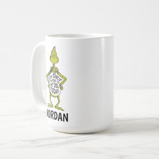 スナーキーグインチ | 私は私の犬のとしか話していカスタムない コーヒーマグカップ (正面左)
