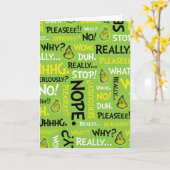 スナーキーグインチ | Grinch Snarky Phrase Pattern カード (黄色い花)