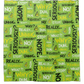 スナーキーグインチ | Grinch Snarky Phrase Pattern シャワーカーテン (正面)