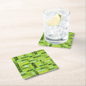 スナーキーグインチ | Grinch Snarky Phrase Pattern スクエアペーパーコースター (インサイチュ)