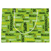 スナーキーグインチ | Grinch Snarky Phrase Pattern ラージペーパーバッグ (正面)