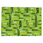 スナーキーグインチ | Grinch Snarky Phrase Pattern ラージペーパーバッグ (裏面)