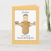 スナーキーサッシーおもしろいオスの漫画誕生日 カード (正面)