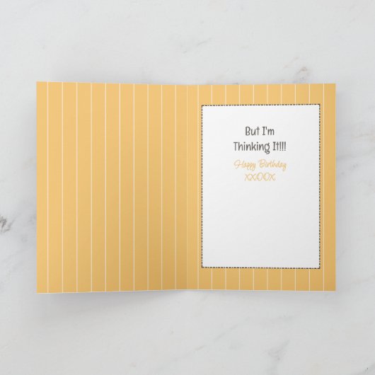 スナーキーサッシーおもしろいオスの漫画誕生日 カード (内部)