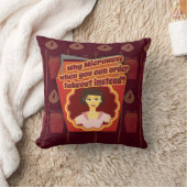 スナーキーマイクロ波レトロハウスワイフテイクアウトスローガン クッション (ブランケット)