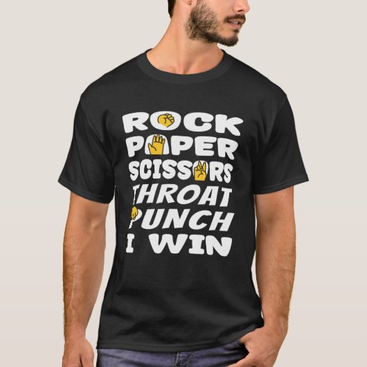 スナーキー皮肉ロック紙はさみ喉パンチI Tシャツ (正面)