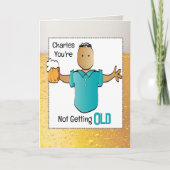 スナーキー皮肉60誕生日民族男の漫画 カード (正面)