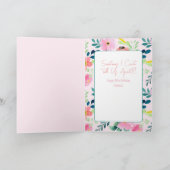 スナーキー第40期女性漫画サッシー誕生日カード カード (内部)