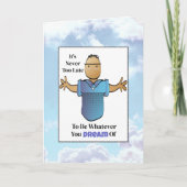 スナーキー第70期男性マンガ誕生日おもしろいことわざ カード (正面)