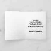 スナーキー21歳の誕生日おめでとう カード (内部)