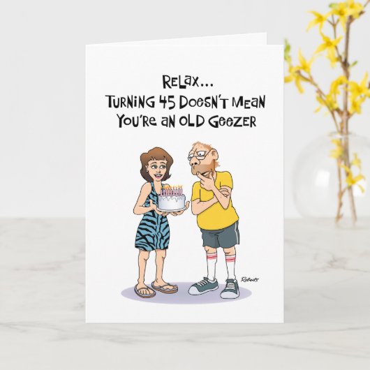 スナーキー45th誕生日 カード (黄色い花)