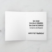 スナーキー46th誕生日 カード (内部)