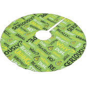 スナーキー・グリンチ |グリンチのスナーキーな句のパターン ブラッシュドポリエステルツリースカート (アングル)