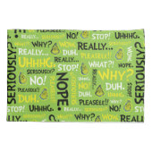 スナーキー·グリンチ|歯ぎしりのスナーキーなフレーズパターン 枕カバー (裏面-左)