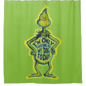 スナーキー・グリンチ |私おもしろいは犬としか話していません シャワーカーテン (正面)