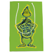 スナーキー・グリンチ |私おもしろいは犬としか話していません ミディアムペーパーバッグ (正面)