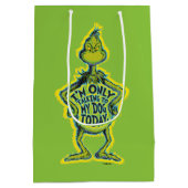 スナーキー・グリンチ |私おもしろいは犬としか話していません ミディアムペーパーバッグ (裏面)