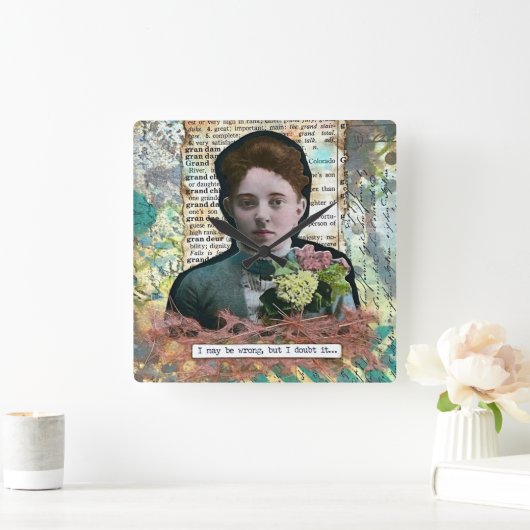 スナーキー スクエア壁時計 (ホーム)